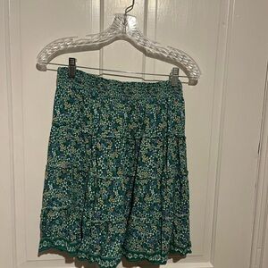 Floral Green Skirt